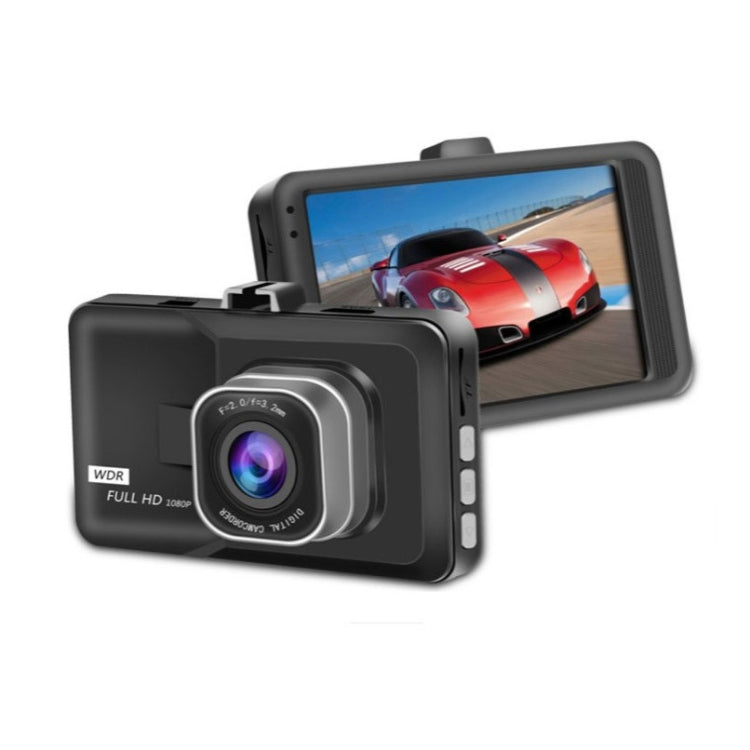3.0 Inch HD 1080P Wide-Angle Driving Recorder With Reversing Image Specification:, Normal Definition Single Record(Black)