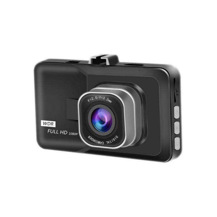 3.0 Inch HD 1080P Wide-Angle Driving Recorder With Reversing Image Specification:, Normal Definition Single Record(Black)