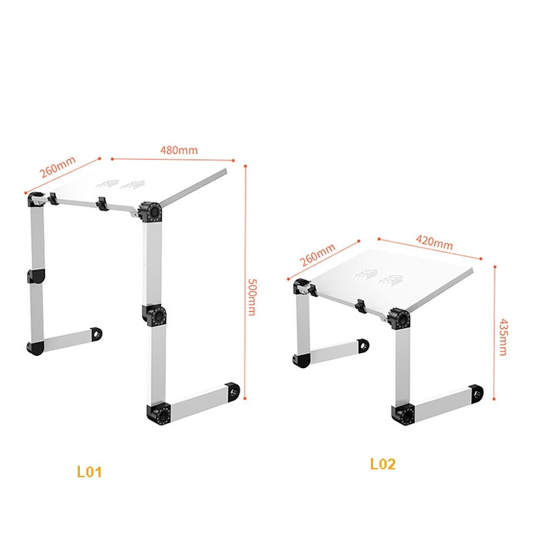Oatsbasf Folding Computer Desk Laptop Stand Foldable Lifting Heightening Storage Portable Rack,Style:, L01 Black, L02 White, L02 Black