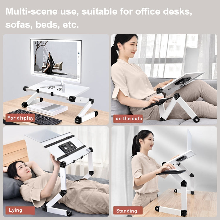 Oatsbasf Folding Computer Desk Laptop Stand Foldable Lifting Heightening Storage Portable Rack,Style:, L01 Black, L02 White, L02 Black