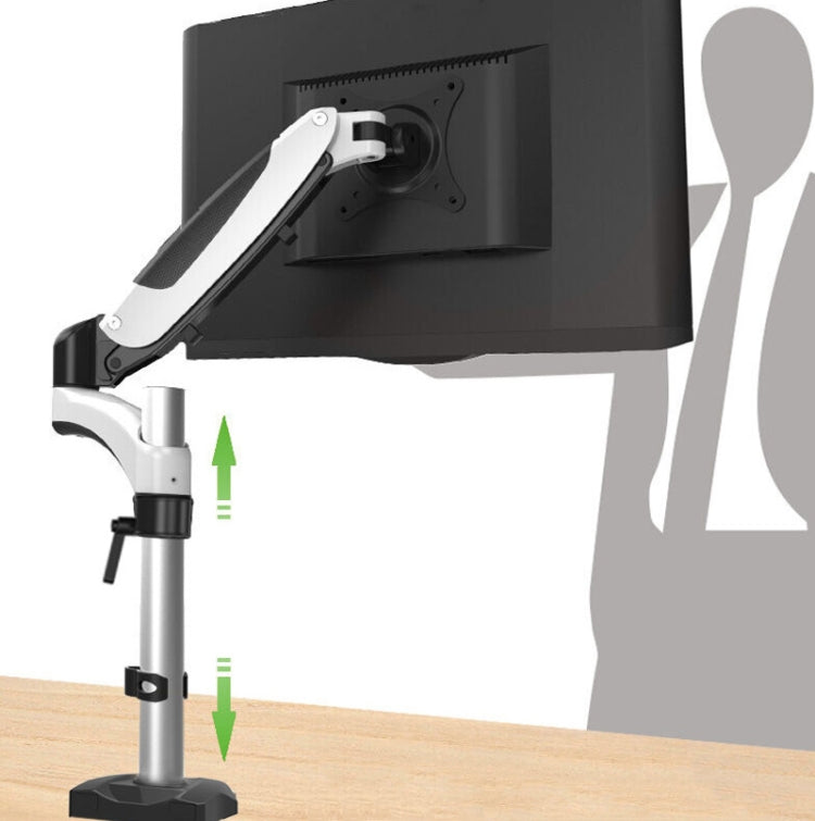 Gibbon Mounts Desktop Lifting Rotating Computer Monitor Stand, Specification, Table Clip White GM112C, Table Clip Black GM112C, Lock Hole Black GM112G