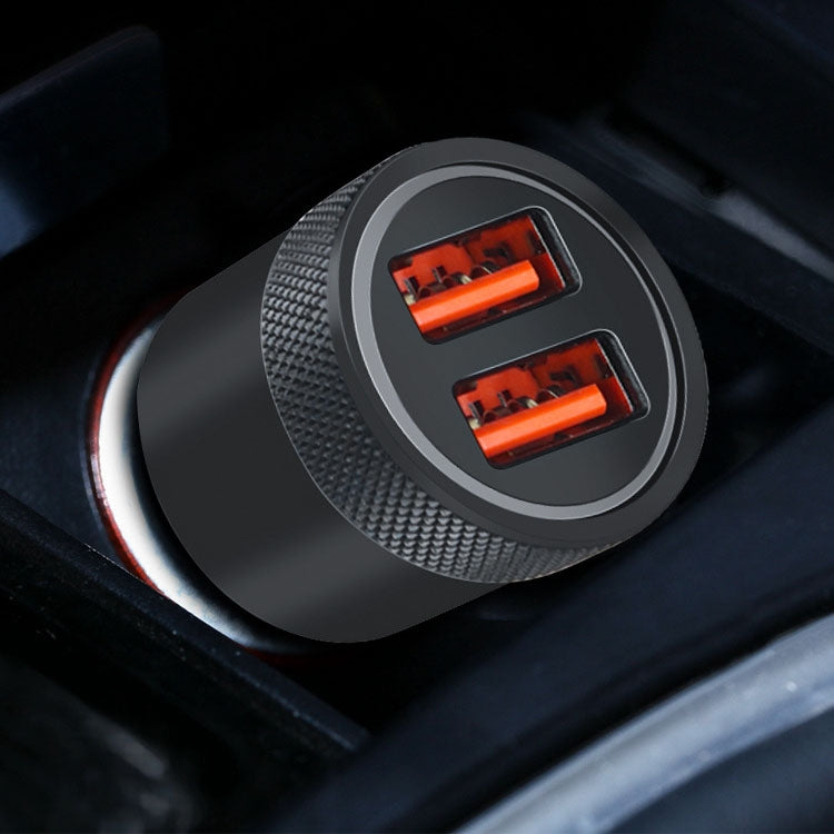 Aluminum Alloy Cigarette Lighter Applicable Car Charger, Black QCPD, Black Double QC, Gray QCPD