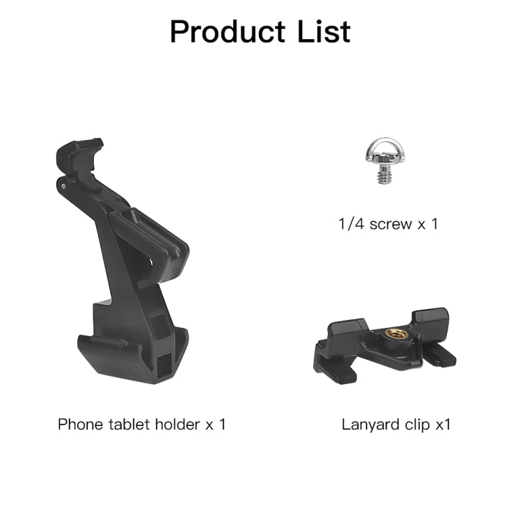 RCSTQ Remote Control Phone Tablet Bracket for DJI Mavic 3/Mini 2/Mini 3 Pro,Style:, Only Clip, With Thick Lanyard