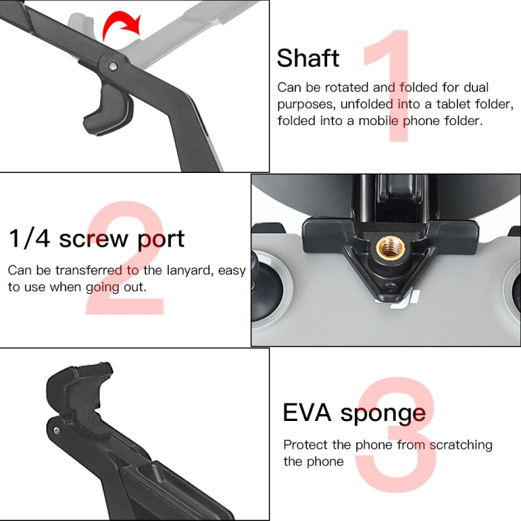 RCSTQ Remote Control Phone Tablet Bracket for DJI Mavic 3/Mini 2/Mini 3 Pro,Style:, Only Clip, With Thick Lanyard