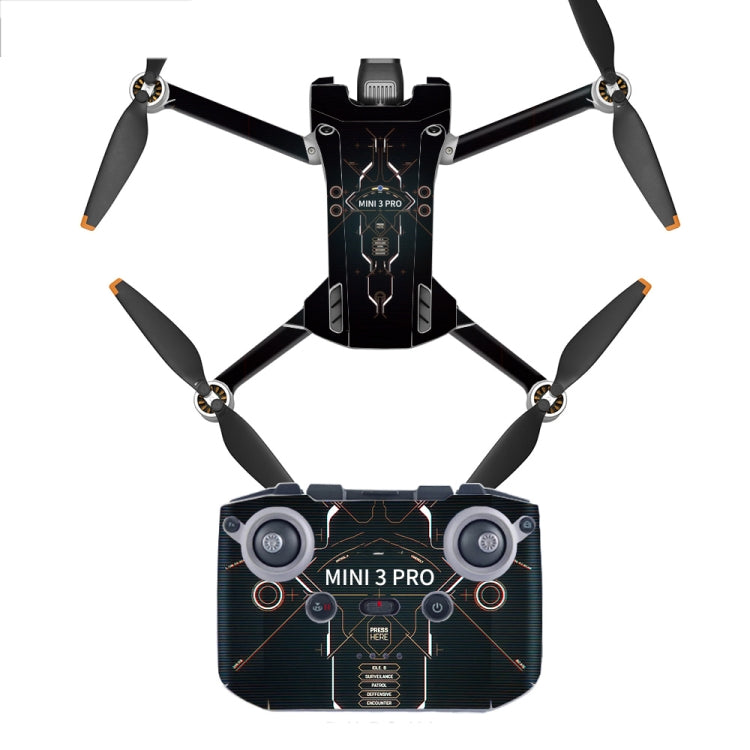 Flat Style Waterproof Anti-Scratch Sticker For DJI Mini 3 Pro, RC-N1 Ordinary Version
