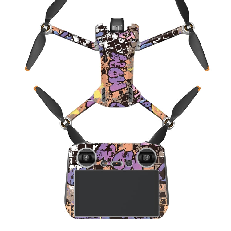 Flat Style Waterproof Anti-Scratch Sticker For DJI Mini 3 Pro, RC With Screen Version