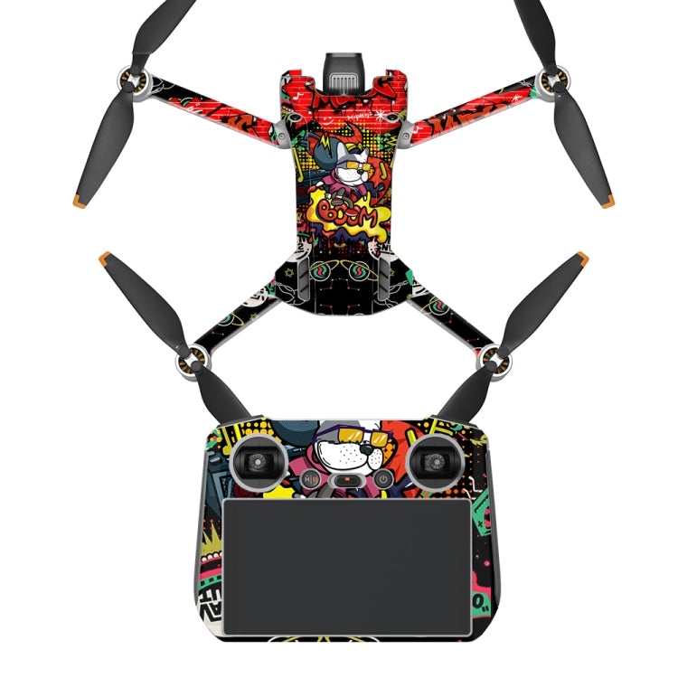 Flat Style Waterproof Anti-Scratch Sticker For DJI Mini 3 Pro, RC With Screen Version