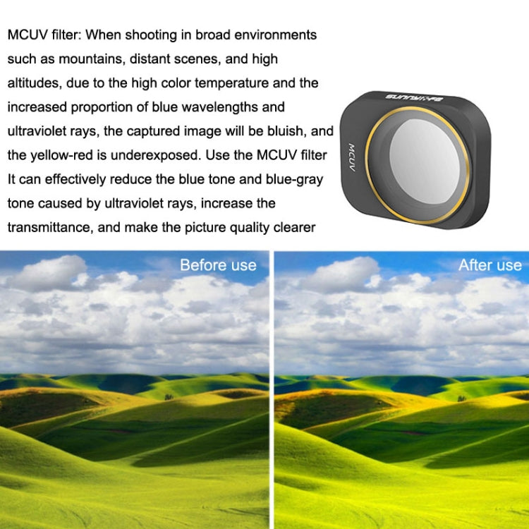 Sunnylife MM3-FI411 For Mini 3 Pro Filter, MCUV, ND4, ND8, ND16, ND32, ND4 / PL, ND8 / PL, ND16 / PL, ND32 / PL, CPL