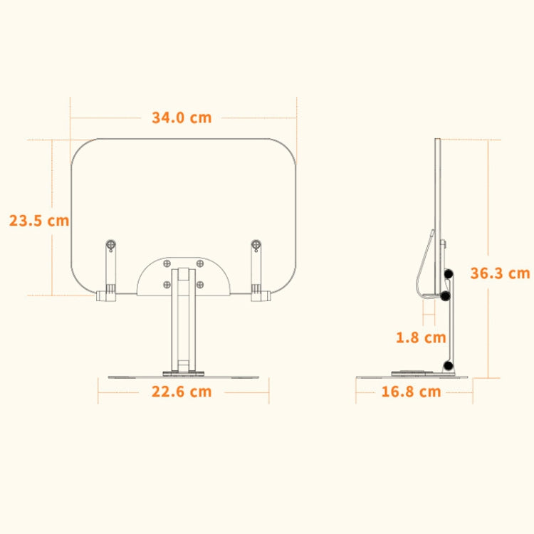 R03 Reading Bookshelf Desktop Non-rotatable Multi-function Liftable Tablet Bracket