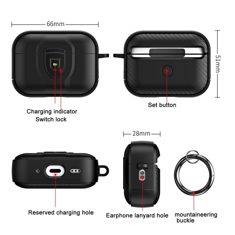 TPU + PC Full Wrap Type Protection Case Cover, For AirPods Pro, For AirPods Pro 2