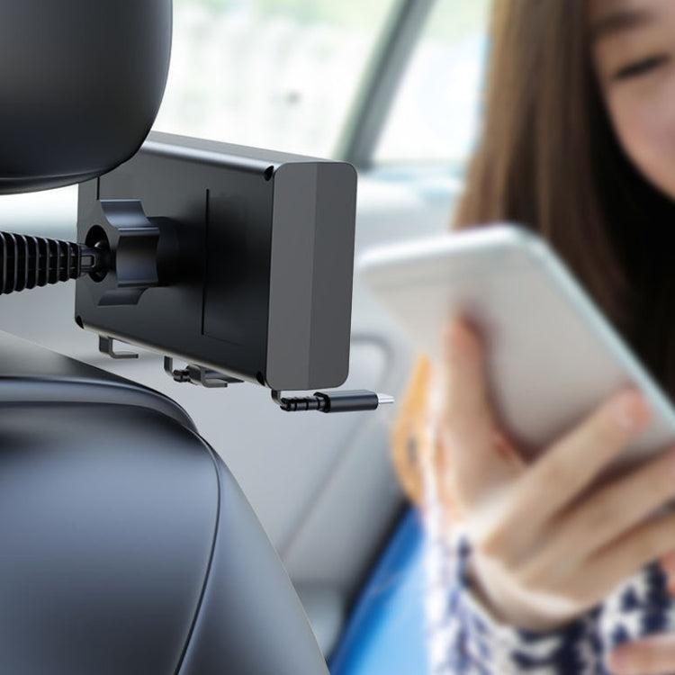65W PD Dual Cable Retractable Fast Charging Car USB Charger, 13th-generation