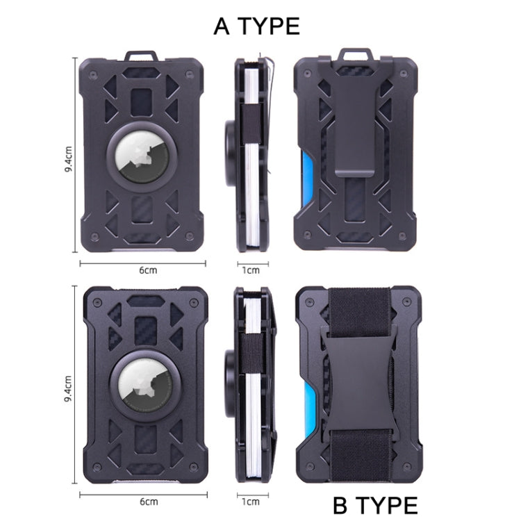For AirTag Tracker Card Holder Metal Anti-Theft RFID Wallet, ak-4 A Gray, ak-4 B Black, ak-4 B Silver, ak-4 B Blue, ak-4 B Gray, ak-4 A Black, ak-4 A Blue, ak-4 A Silver