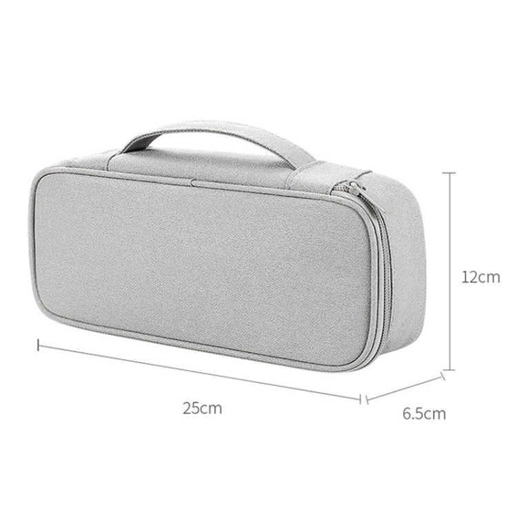 SM13 Multifunctional Digital Accessories Waterproof and Shock-absorbing Storage Bag, 25x6.5x12cm(Black), 25x6.5x12cm(Gray), 25x6.5x12cm(Dark Gray), 25x6.5x12cm(Navy Blue), 25x6.5x12cm(Pink)