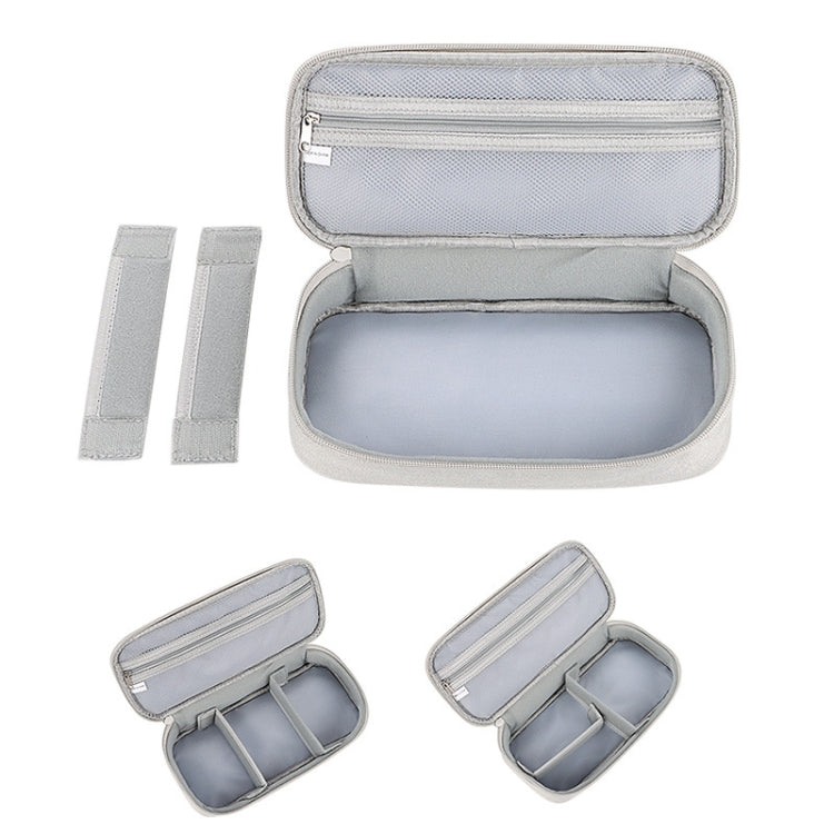 SM13 Multifunctional Digital Accessories Waterproof and Shock-absorbing Storage Bag, 25x6.5x12cm(Black), 25x6.5x12cm(Gray), 25x6.5x12cm(Dark Gray), 25x6.5x12cm(Navy Blue), 25x6.5x12cm(Pink)