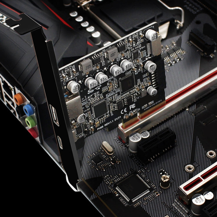 PCIE 3.0 To USB 3.2 Extension Card Type-C Port Front Type-E Expansion Riser Card, PH68