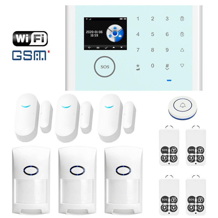 CS118 WIFI+GSM Tuya Smart Voice Alarm System Supports Amazon Alexa/ Google Assistant, Package 1, Package 2, Package 3, Package 4, Package 5