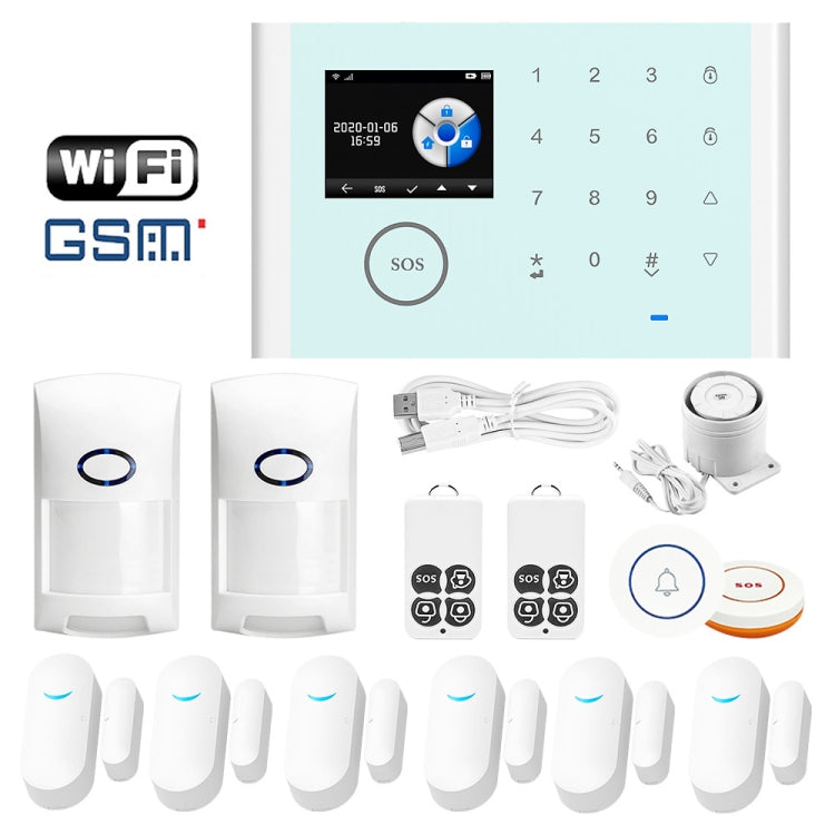 CS118 WIFI+GSM Tuya Smart Voice Alarm System Supports Amazon Alexa/ Google Assistant, Package 1, Package 2, Package 3, Package 4, Package 5