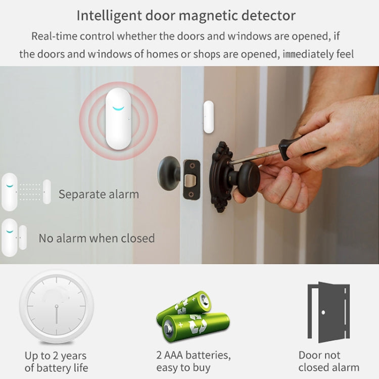 CS118 WIFI+GSM Tuya Smart Voice Alarm System Supports Amazon Alexa/ Google Assistant, Package 1, Package 2, Package 3, Package 4, Package 5