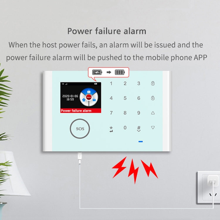 CS118 WIFI+GSM Tuya Smart Voice Alarm System Supports Amazon Alexa/ Google Assistant, Package 1, Package 2, Package 3, Package 4, Package 5