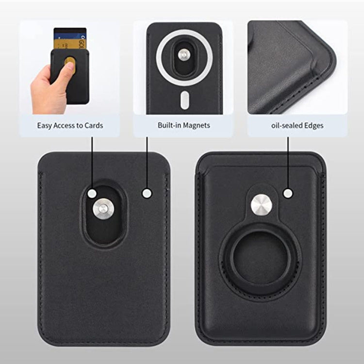 For Airtag Positioner Fiber Card Clip Anti-Theft Card Tracker Protection Cover, Magnetic