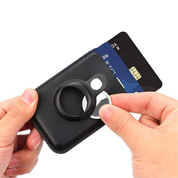For Airtag Positioner Fiber Card Clip Anti-Theft Card Tracker Protection Cover, Magnetic