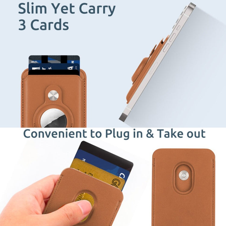 For Airtag Positioner Fiber Card Clip Anti-Theft Card Tracker Protection Cover, Magnetic