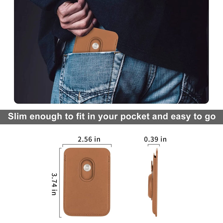 For Airtag Positioner Fiber Card Clip Anti-Theft Card Tracker Protection Cover, Magnetic