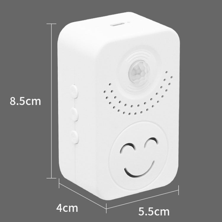 Small Horn Voice Announcement Sensor Entrance Voice Broadcaster Can Used As Doorbell, Battery Square