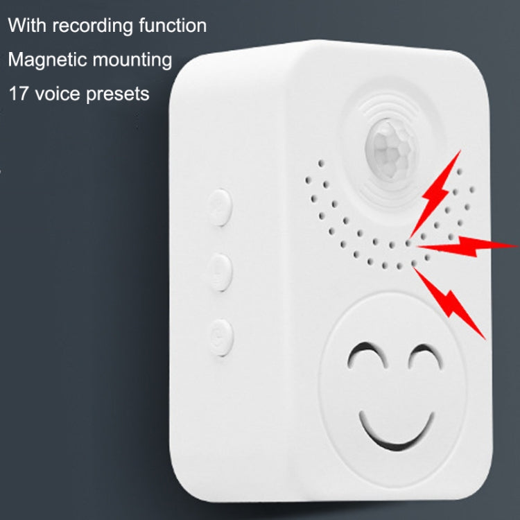 Small Horn Voice Announcement Sensor Entrance Voice Broadcaster Can Used As Doorbell, Battery Square