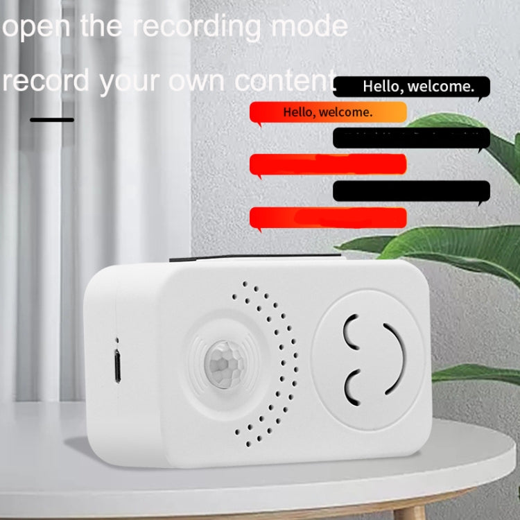 Small Horn Voice Announcement Sensor Entrance Voice Broadcaster Can Used As Doorbell, Battery Square