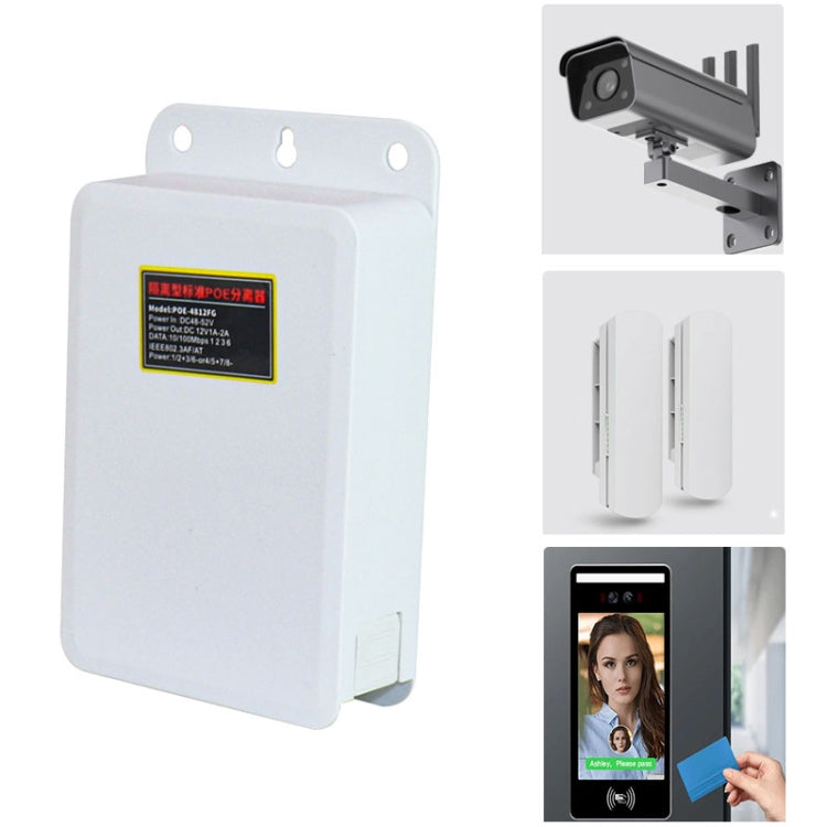 POE-4812FG 48V To 12V Isolated Standard POE Splitter Outdoor Monitoring Waterproof Power Supply Module, POE-4812FG