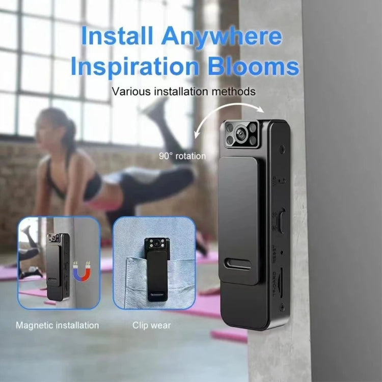 1080P Video Recorder 130 Degree Wide Angle Lens Camera With Back Clip Infrared Night Vision, L8, L8 WIFI Version, L8 With 32G Memory Card, L8 With 64G Memory Card, L8 Wifi Version With 32G Memory Card, L8 Wifi Version With 64G Memory Card