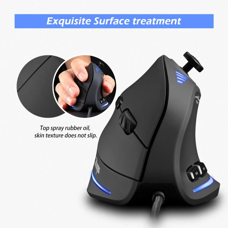 ZELOTES C18 11-Keys RGB Vertical Grip Ergonomic Joystick Programming Gaming Wired Mouse, C18