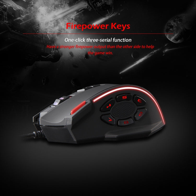 ZELOTES C13 13-keys RGB Lighting Effect Programming Macro Custom Gaming Wired Mouse, C13