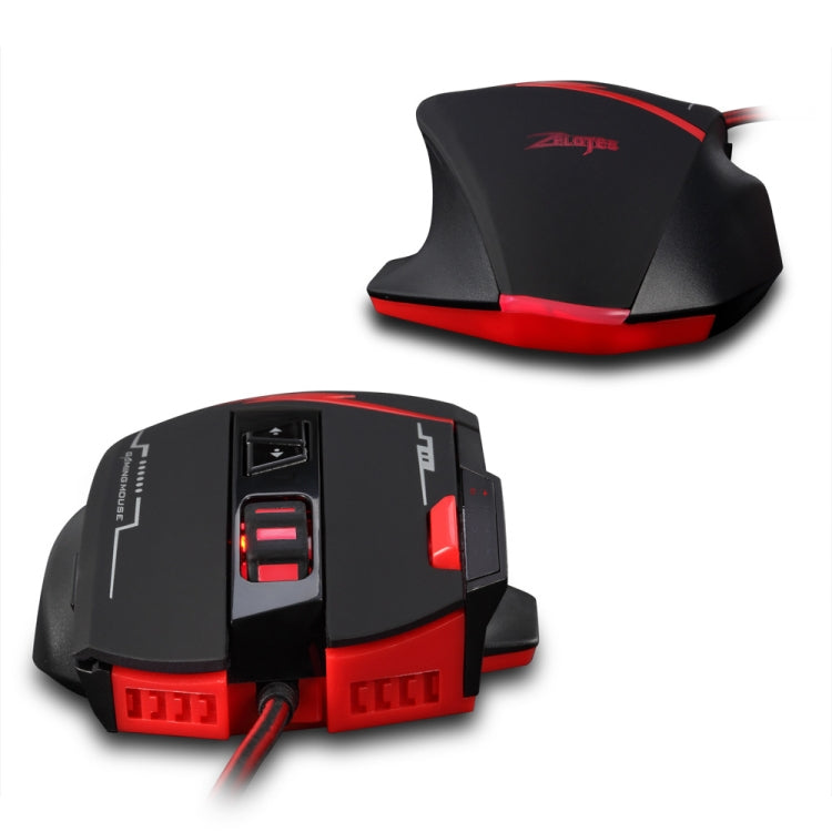 ZELOTES C8 8-buttons Ergonomic Game Programming Custom Wired Mouse, C8