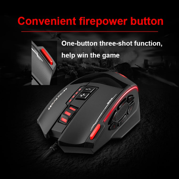 ZELOTES C19 12-Keys Ergonomic Programming Custom Wired Mouse, C19