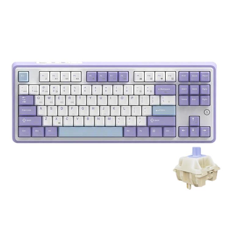 Ajazz AK870 Wireless Bluetooth Tri-mode Mechanical Keyboard RGB DIY Custom Hot Swap Gaming Keyboard, Flying Fish Axis Purple, Flying Fish Axis Black, Gift Axis Purple, Gift Axis Black, Flying Fish Axis Gradient Blue, Flying Fish Axis Gradient Gray