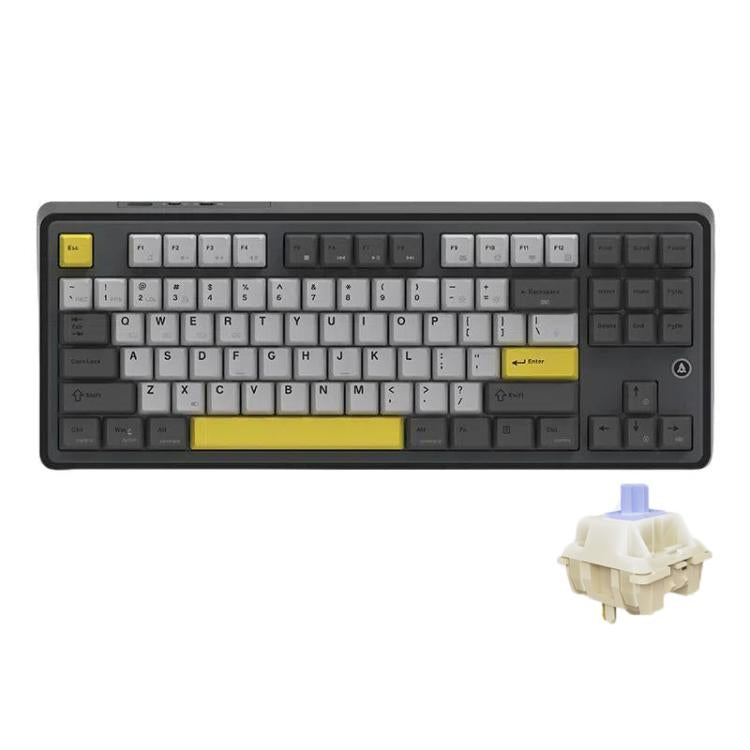 Ajazz AK870 Wireless Bluetooth Tri-mode Mechanical Keyboard RGB DIY Custom Hot Swap Gaming Keyboard, Flying Fish Axis Purple, Flying Fish Axis Black, Gift Axis Purple, Gift Axis Black, Flying Fish Axis Gradient Blue, Flying Fish Axis Gradient Gray