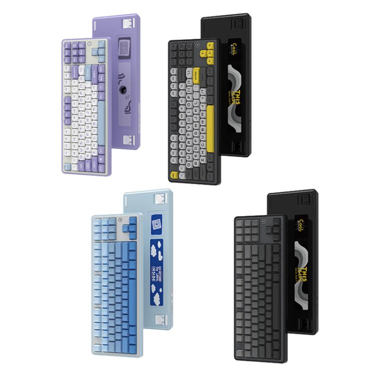 Ajazz AK870 Wireless Bluetooth Tri-mode Mechanical Keyboard RGB DIY Custom Hot Swap Gaming Keyboard, Flying Fish Axis Purple, Flying Fish Axis Black, Gift Axis Purple, Gift Axis Black, Flying Fish Axis Gradient Blue, Flying Fish Axis Gradient Gray
