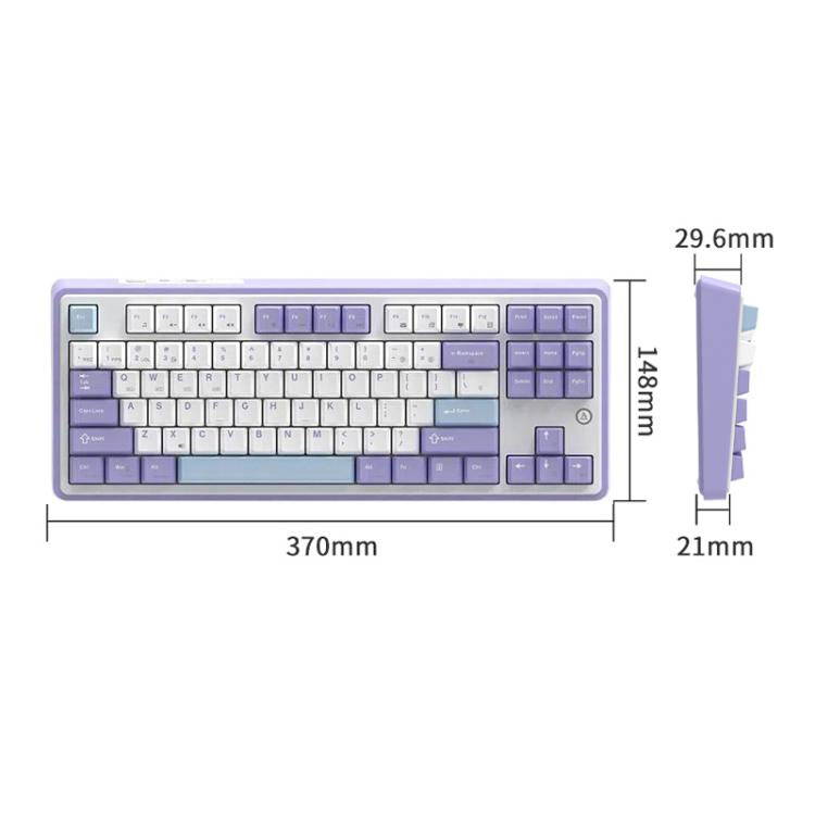 Ajazz AK870 Wireless Bluetooth Tri-mode Mechanical Keyboard RGB DIY Custom Hot Swap Gaming Keyboard, Flying Fish Axis Purple, Flying Fish Axis Black, Gift Axis Purple, Gift Axis Black, Flying Fish Axis Gradient Blue, Flying Fish Axis Gradient Gray