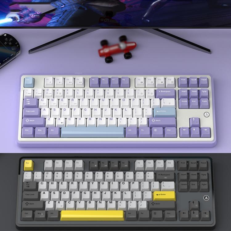 Ajazz AK870 Wireless Bluetooth Tri-mode Mechanical Keyboard RGB DIY Custom Hot Swap Gaming Keyboard, Flying Fish Axis Purple, Flying Fish Axis Black, Gift Axis Purple, Gift Axis Black, Flying Fish Axis Gradient Blue, Flying Fish Axis Gradient Gray
