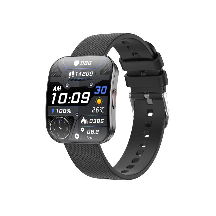 QS08 1.85 Inch Full-Screen Smart Watch with Real-Time Heart Rate/Blood Glucose/Blood Oxygen Monitor, SOS Alert, Sleep Tracking