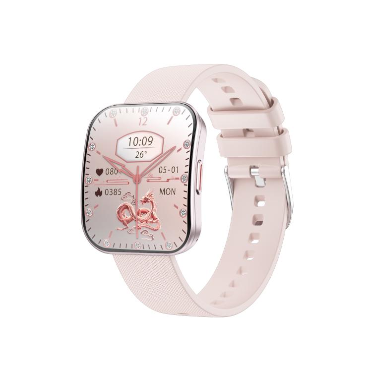 QS08 1.85 Inch Full-Screen Smart Watch with Real-Time Heart Rate/Blood Glucose/Blood Oxygen Monitor, SOS Alert, Sleep Tracking