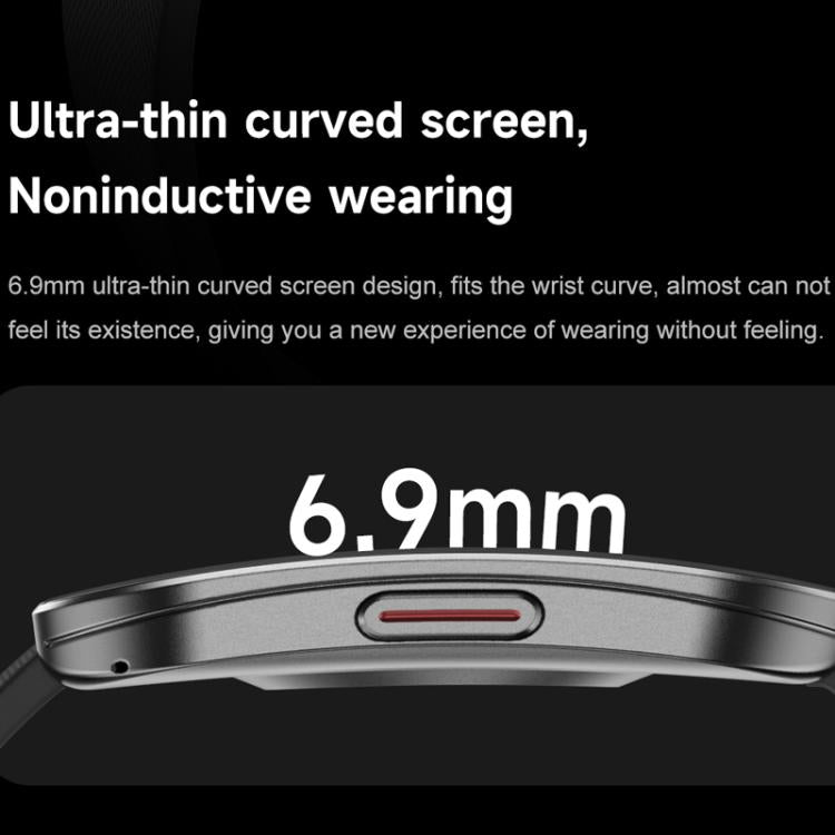 QS08 1.85 Inch Full-Screen Smart Watch with Real-Time Heart Rate/Blood Glucose/Blood Oxygen Monitor, SOS Alert, Sleep Tracking
