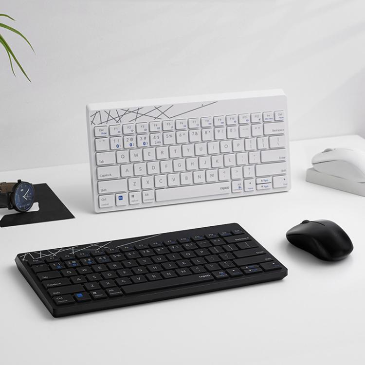 Rapoo 8000GT Bluetooth / 2.4G Wireless Keyboard Mice Set Laptop Tablet Cell Phone Keyboard And Mouse