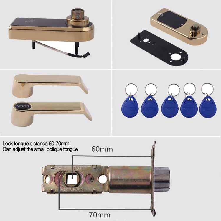 Password + Key + Sensor Card Zinc Alloy Red Bronze Electronic Door Lock Touch Screen Electronic Code Lock, OS8818-JS, OS8818-QGT Bronze, OS8818-HGT Red Bronze