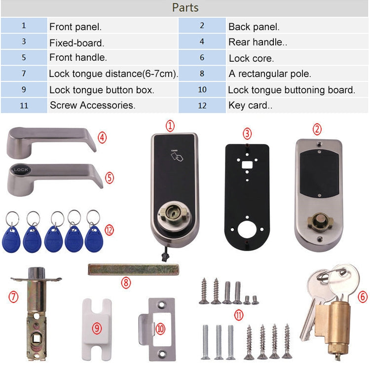 Password + Key + Sensor Card Zinc Alloy Red Bronze Electronic Door Lock Touch Screen Electronic Code Lock, OS8818-JS, OS8818-QGT Bronze, OS8818-HGT Red Bronze