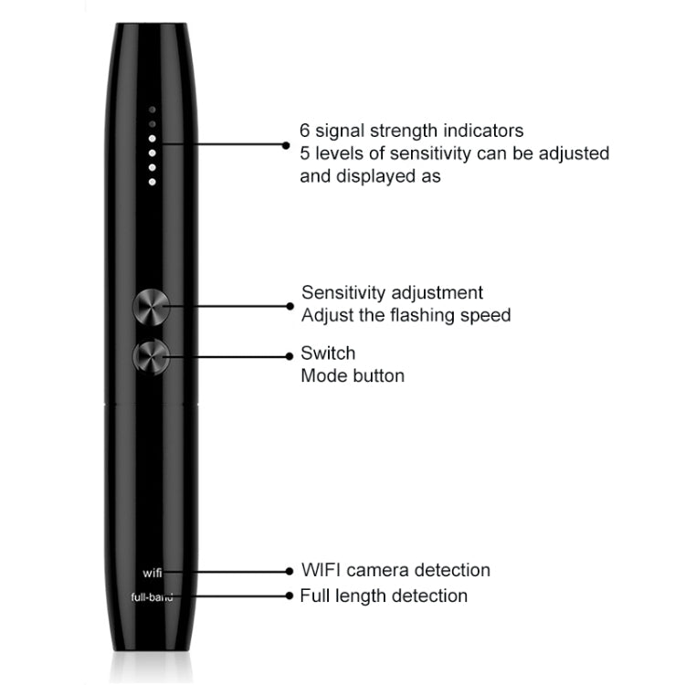 WT09 IR Camera Lens Detector Wireless Signal Detect  Device Finder Anti-tracking GPS Radar Radio Frequency Detector