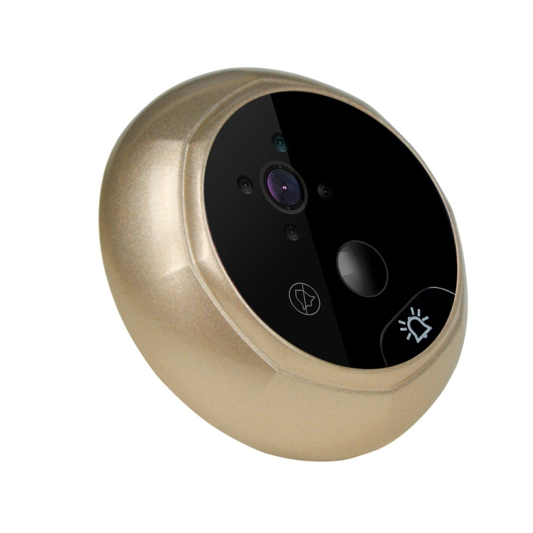 Danmini Q8 2.4 inch Color Screen 1.0MP Security Camera No Disturb Peephole Viewer, Support TF Card (32GB Max) / Night Vision / PIR Motion Detection(Gold), Q8