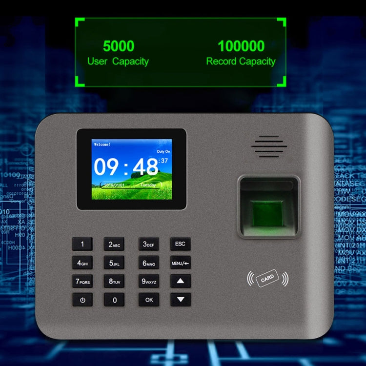 Realand AL321 Fingerprint Time Attendance with 2.4 inch Color Screen & ID Card Function, AL321